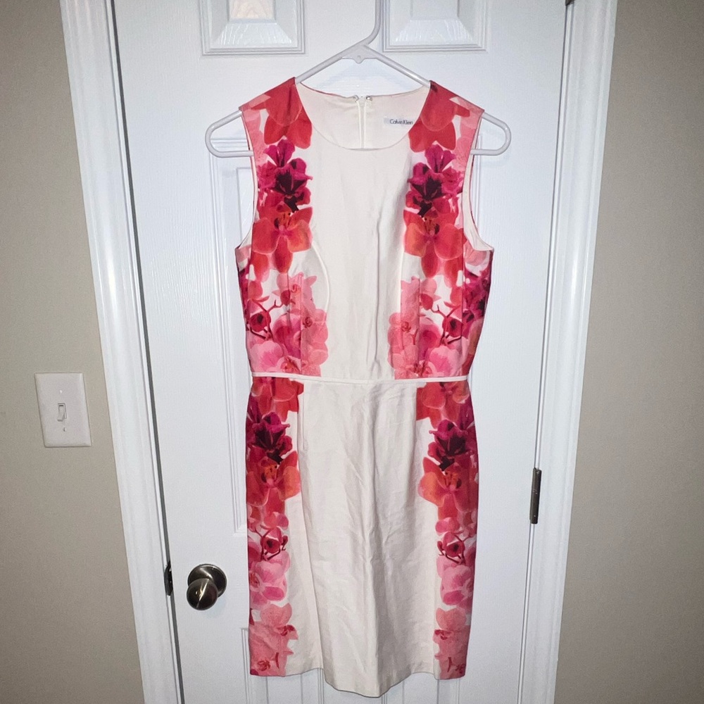 Calvin Klein Pink and White floral dress